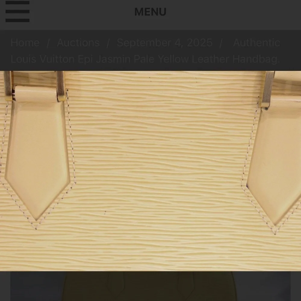 Louis Vuitton Cream Leather Satchel